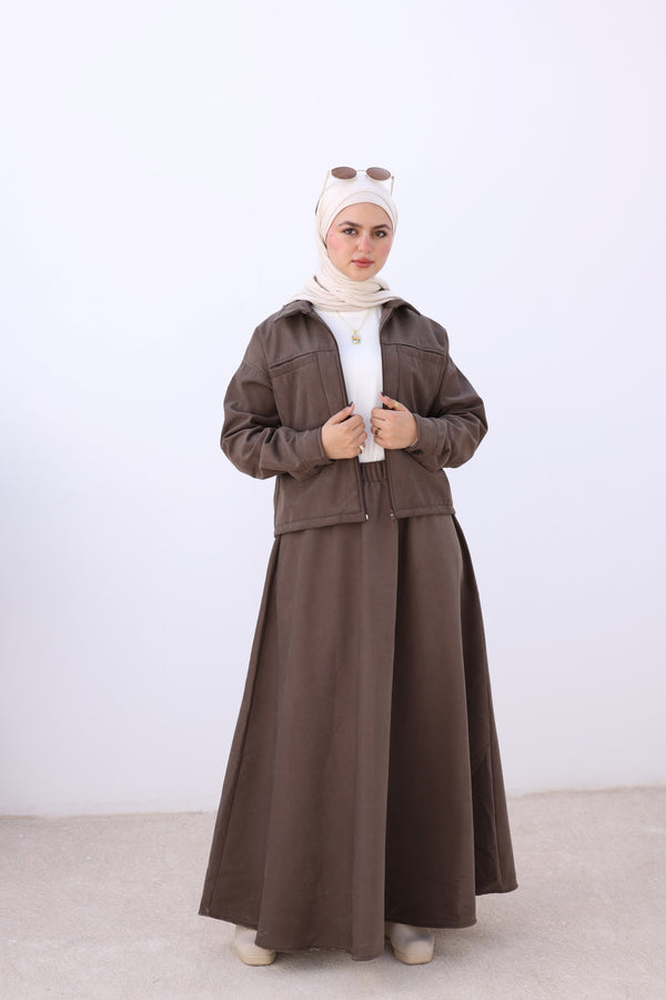 Cropped Jacket with skirt set